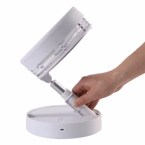Ventilateur refroidisseur d'air Portable à hauteur réglable, Rechargeable par USB, support de Table télescopique pliant de 3600mAh, Mini ventilateur Rechargeable