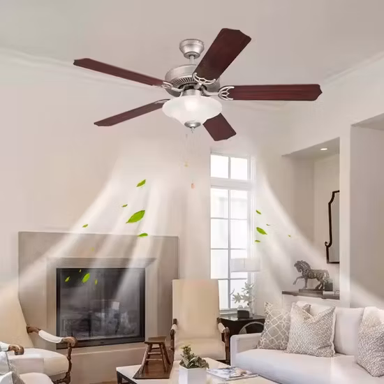 Fabricant moins cher 52 pouces 3 lames ABS mode ventilateur d'échappement simple décoratif lumière LED refroidisseur d'air lampe télécommande ventilateur de plafond de refroidissement de luxe